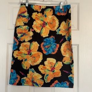 Rafaella multi color flower/floral skirt